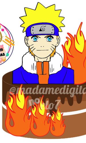 Kit com 5 arquivos de corte: 01-NARUTO TOPO DE BOLO(CAMADAS)