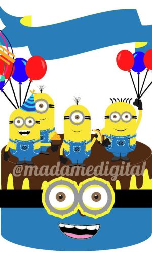 Kit com 5 arquivos de corte: 02-MINIONS TOPO (CAMADAS)