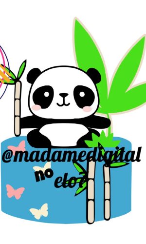 Kit com 5 arquivos de corte:02-PANDA TOPO DE BOLO (camadas)