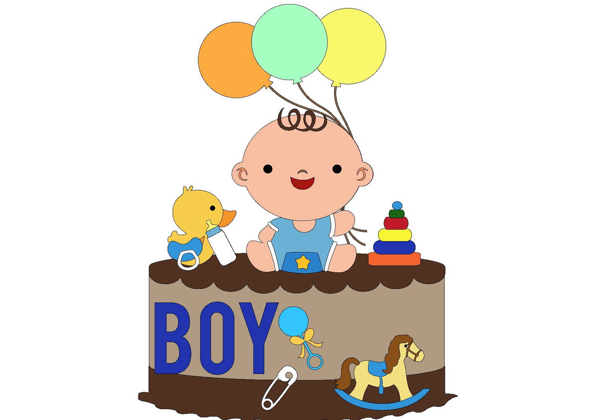 Kit com 5 arquivos de corte 04-MENINO TOPO DE BOLO CAMADAS