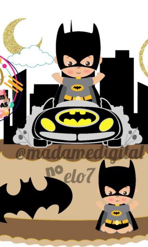 Kit com 5 arquivos de corte: 05-BATMAN TOPO (CAMADAS)