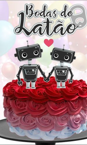 Kit com 5 arquivos de corte 06-BODAS DE LATÃO TOPO CAMADAS