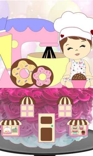 Kit com 5 arquivos de corte 05-CONFEITARIA TOPO EM CAMADAS