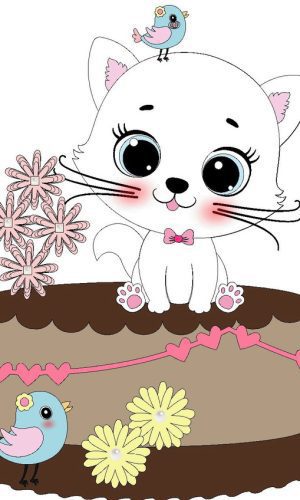 Kit com 5 arquivos de corte 05-GATINHO TOPO CAMADAS