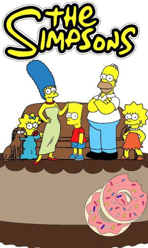 Kit com 5 arquivos de corte 05-SIMPSONS TOPO DE BOLO CAMADAS