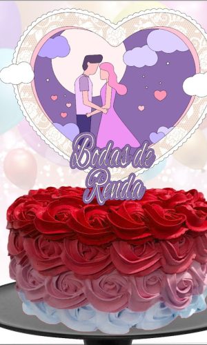 Kit com 5 arquivos de corte 07-BODAS DE RENDA 100% CAMADAS