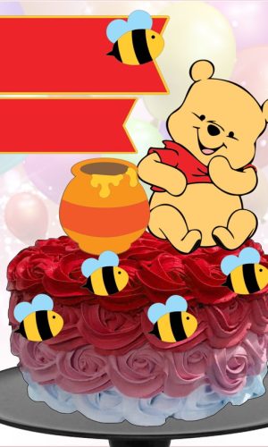 Kit com 5 arquivos de corte 07-URSINHO POOH TOPO EM CAMADAS