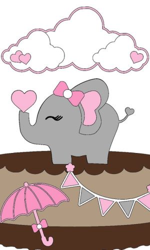Kit com 5 arquivos de corte 08-ELEFANTE TOPO EM CAMADAS