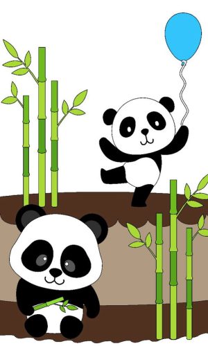 Kit com 5 arquivos de corte 08-PANDA TOPO DE BOLO EM CAMADAS