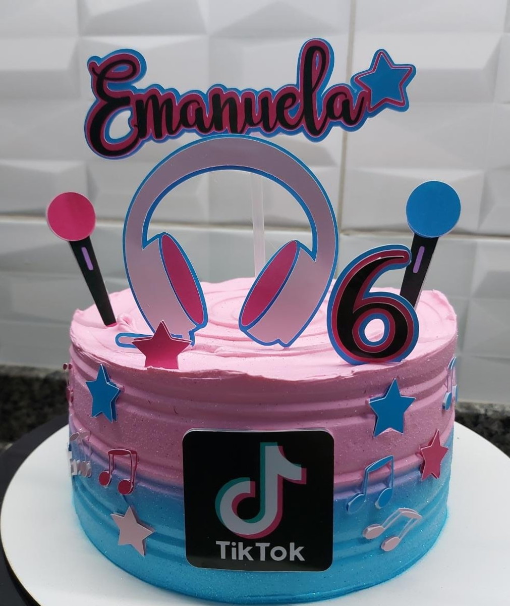 Kit com 5 arquivos de corte 08-TIK TOK TOPO DE BOLO CAMADAS - Imagem 2