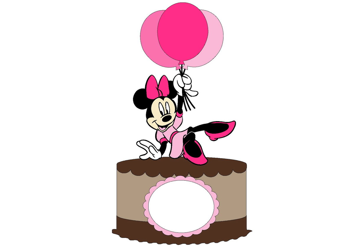 Kit com 5 arquivos de corte 09-MINNIE TOPO DE BOLO EM CAMADA