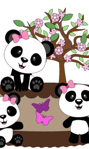 Kit com 5 arquivos de corte 09-PANDA TOPO DE BOLO EM CAMADAS
