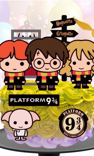 Kit com 5 arquivos de corte 10-HARRY POTTER TOPO EM CAMADAS