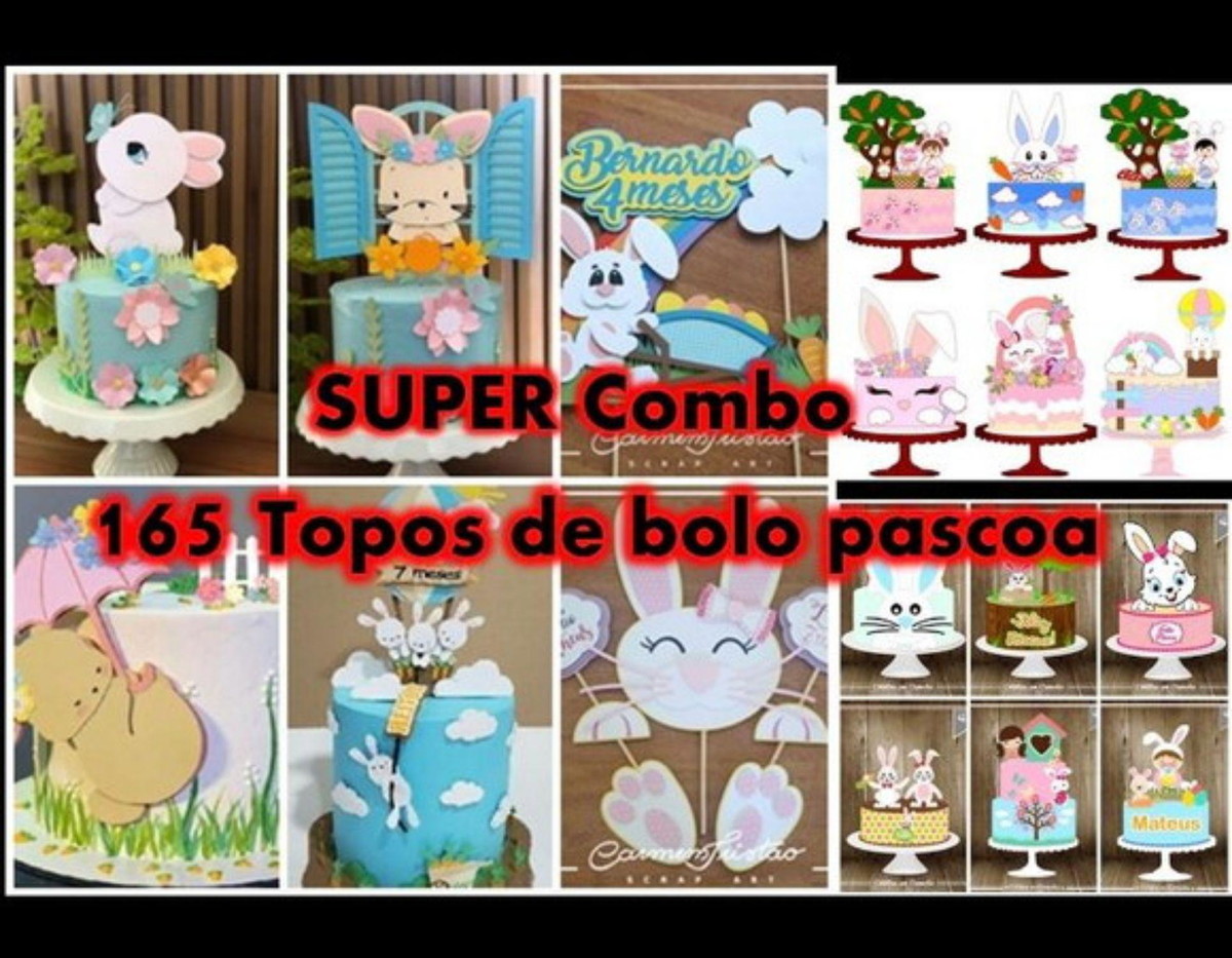 Arquivo de corte 165 Topo de Bolo Páscoa Camadas STUDIO