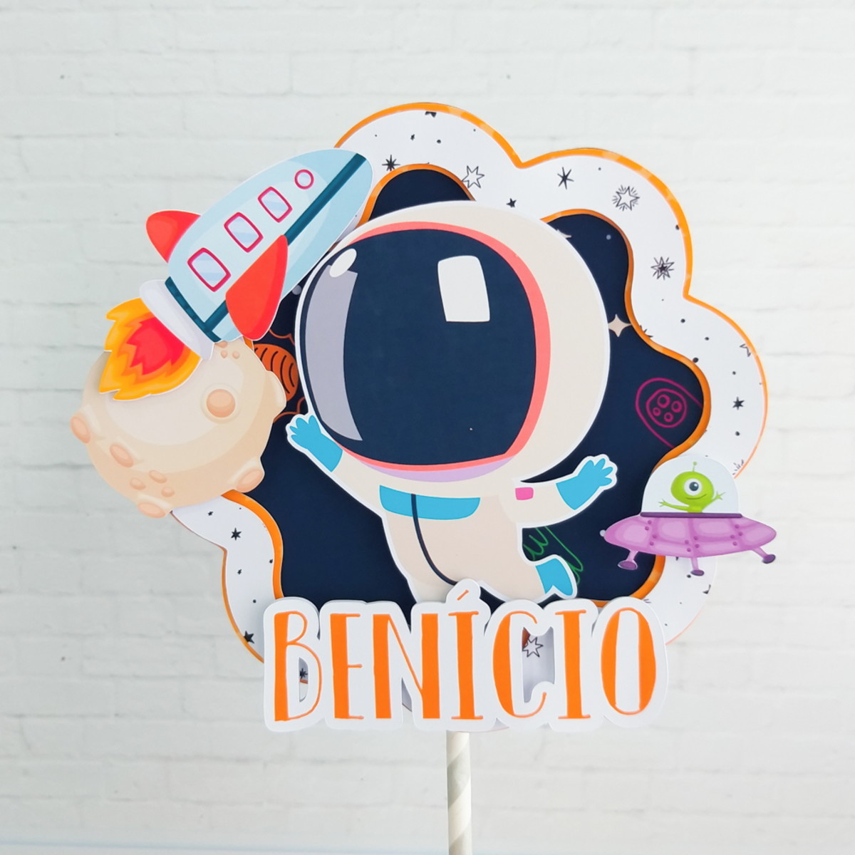 Topo de Bolo Astronauta