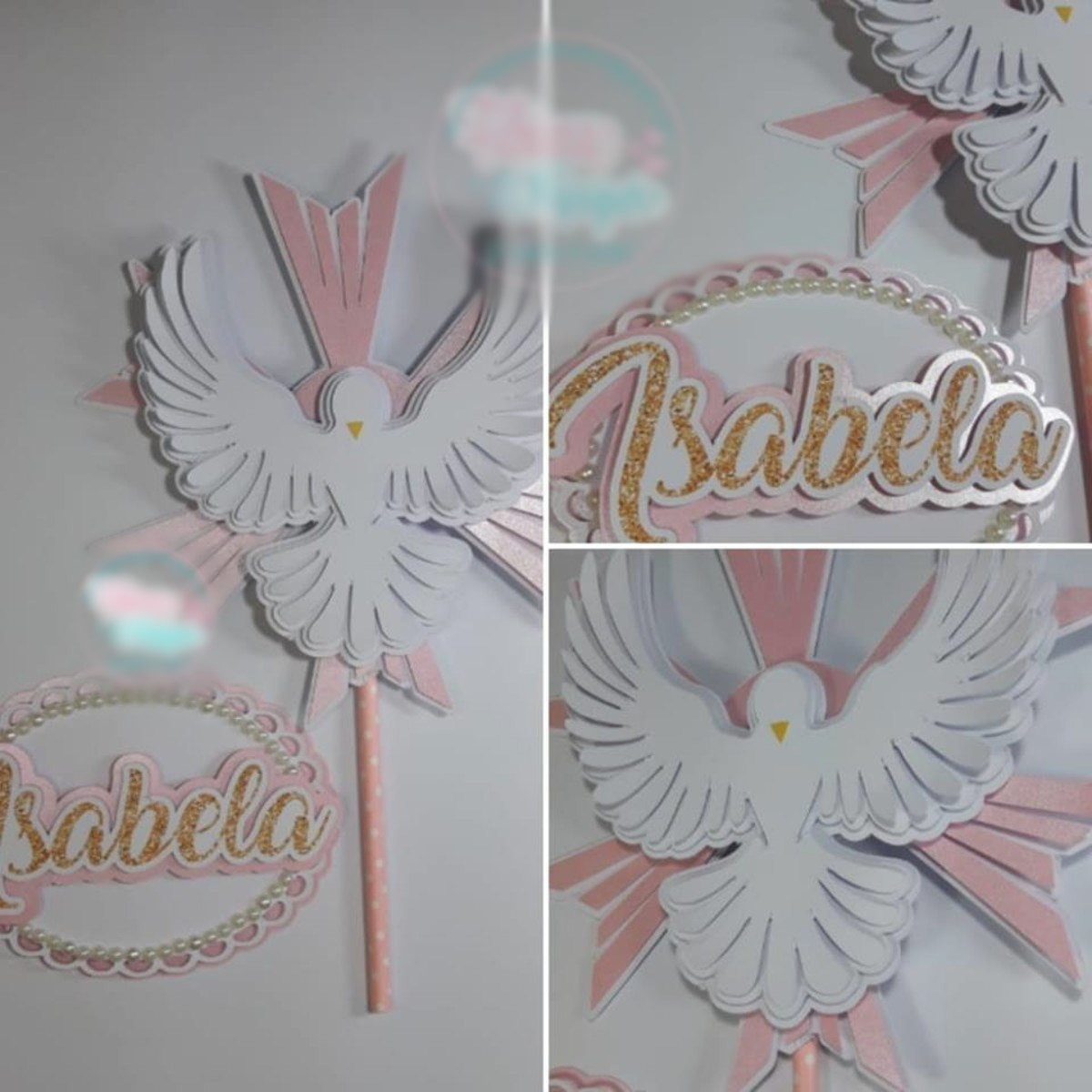Arquivo de Corte- Topo de Bolo Batizado-studio