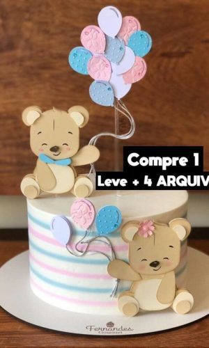 Arquivo de Corte-bebê Urso Chá Revelação