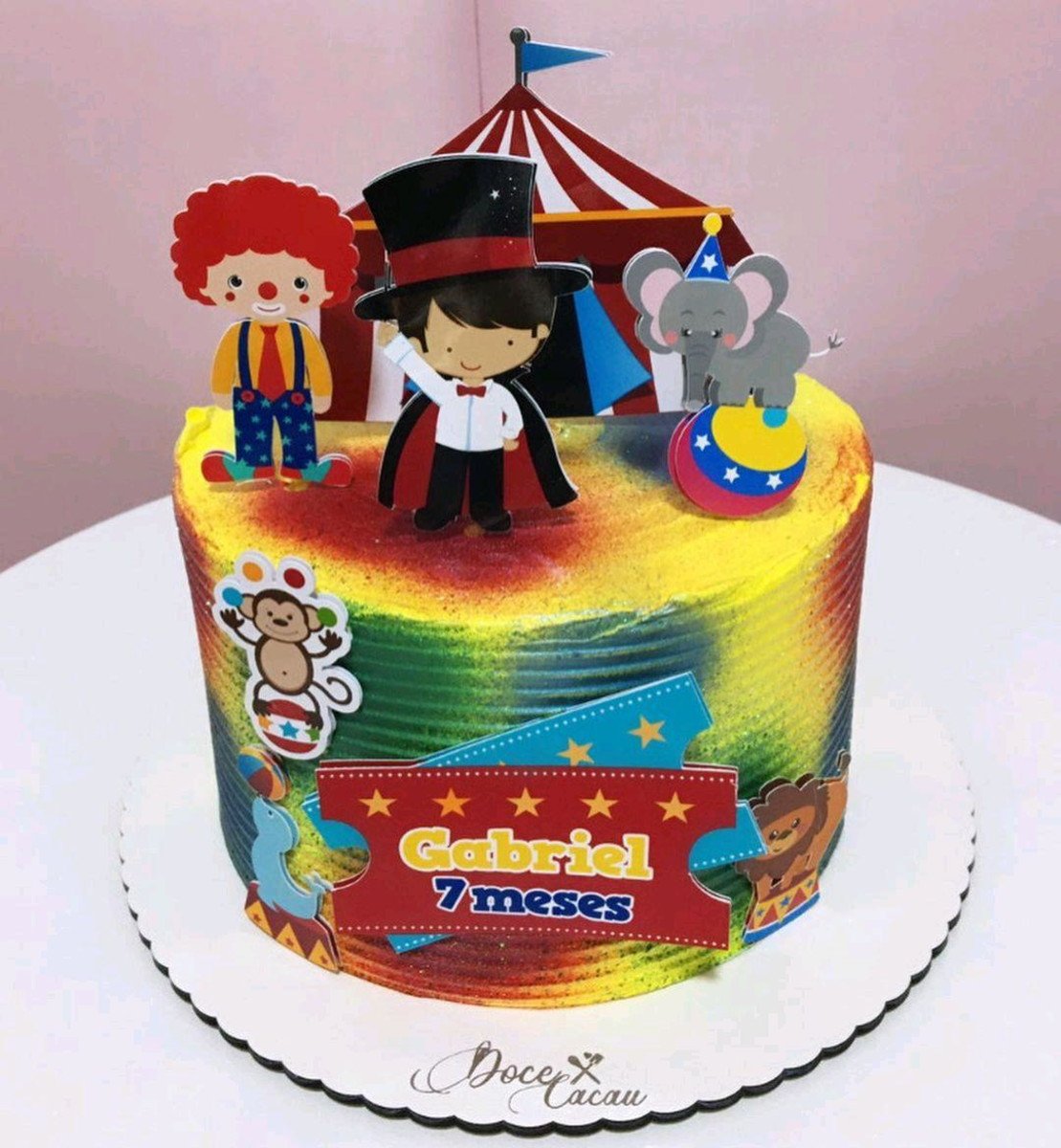 Arquivo de corte topo de bolo Circo Menino CP