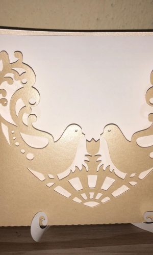 Arquivo de corte Convite de casamento pombinhos
