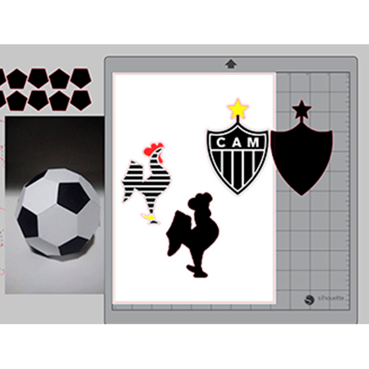 Arquivo de Corte Topo de Bolo Atlético Mineiro + BRINDE