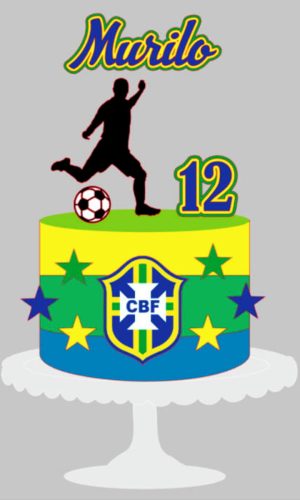 Arquivo De Corte Digital Topo De Bolo Brasil + Brinde