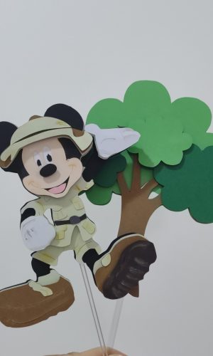 Arquivo de corte em camadas topo bolo safari Mickey