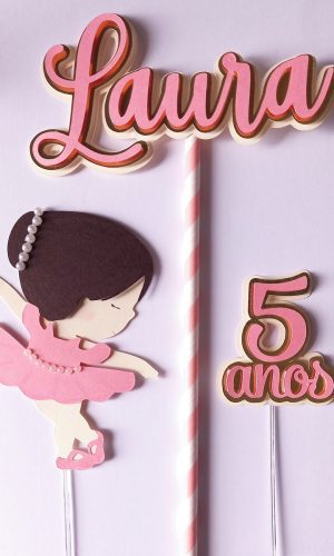 Arquivo de Corte em Camadas Topo de Bolo Bailarina48