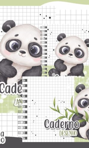 Arquivo de Corte Etiquetas Escolares Panda