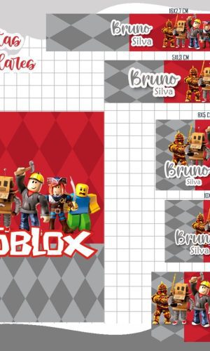 Arquivo de Corte Etiquetas Escolares Roblox