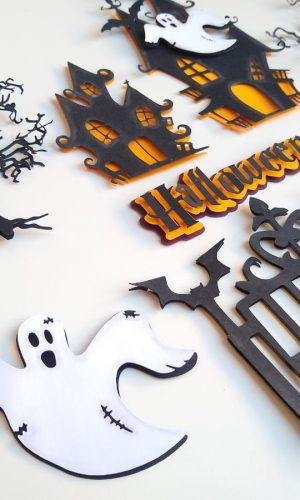 Arquivo Halloween Topo de Bolo em Camada Ganhe +3 Produtos