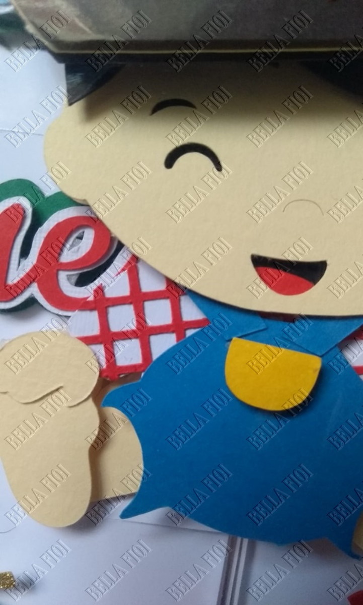 ARQUIVO DE CORTE - ARRAIÁ MENINO BABY CAMADAS - BELLA FIOR - Imagem 2
