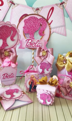Arquivo de Corte Kit Festa Pronta Barbie 03 - Studio/PDF