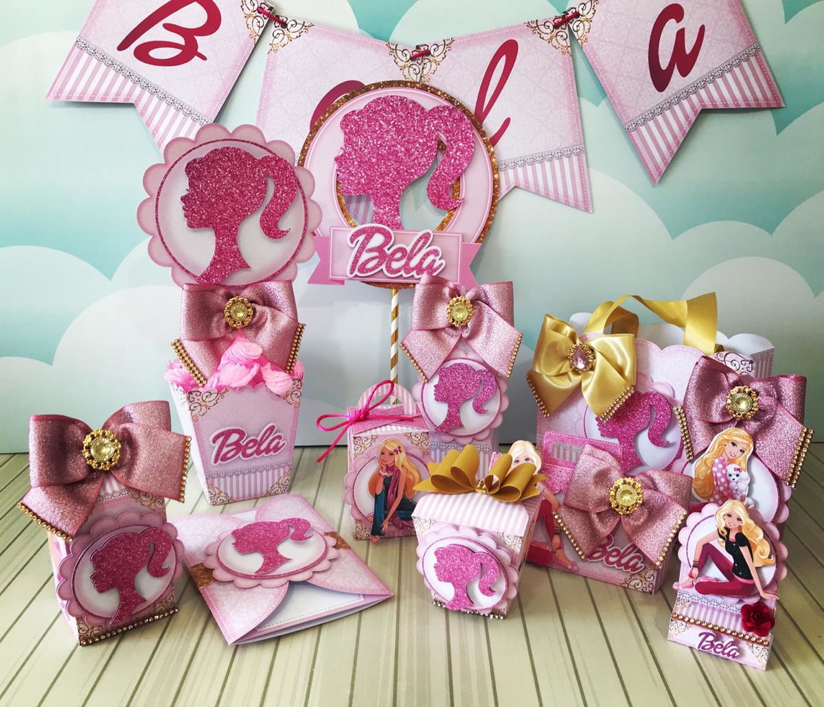 Arquivo de Corte Kit Festa Pronta Barbie 03 - Studio/PDF