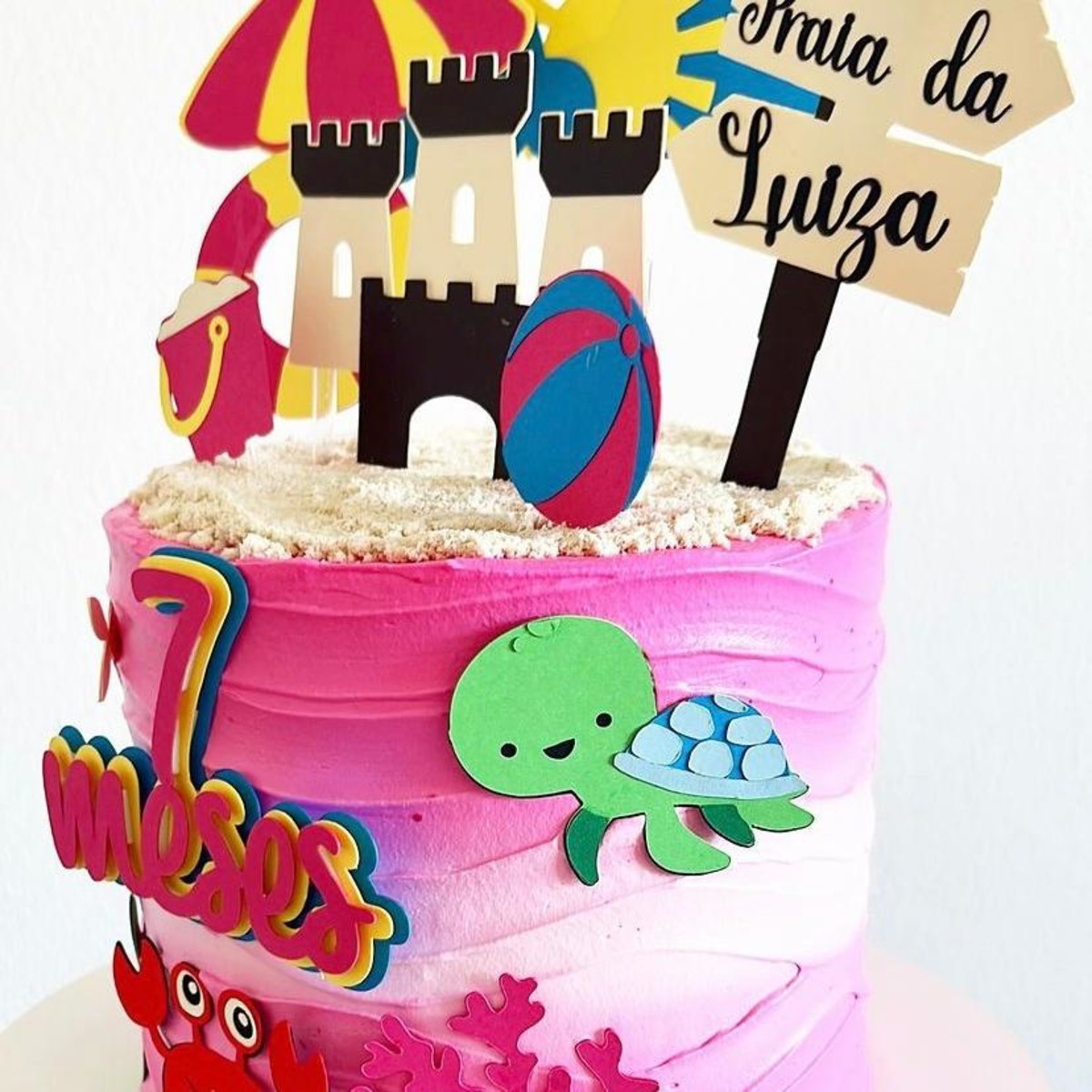 Arquivo de Corte Praia Topo de Bolo Menina - Imagem 2