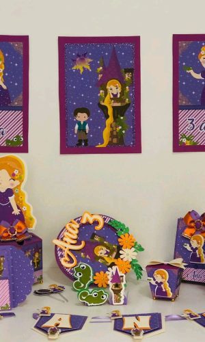 Arquivo de corte Rapunzel cute em studio e pdf