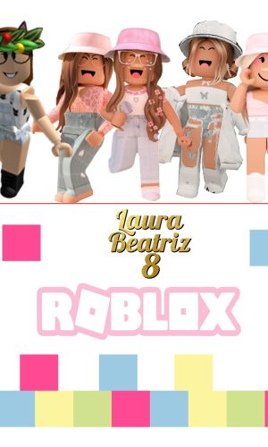 Arquivo de Corte Topo de Bolo Roblox Menina Studio 001