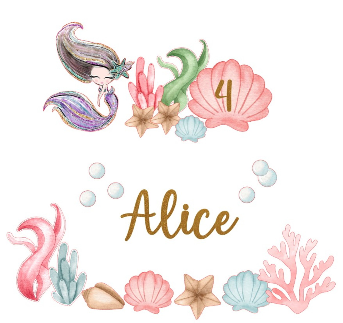 Arquivo de Corte: Sereia Aquarela 2 - Imagem 2