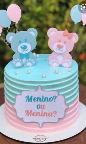 Arquivo de Corte - Topo Chá Revelação Ursinhos 3