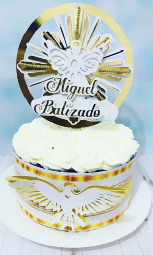 Arquivo de Corte - Topo de Bolo Batizado