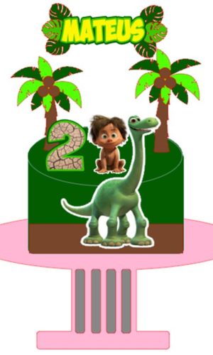 Arquivo de Corte Silhouette- Topo de Bolo O Bom Dinossauro