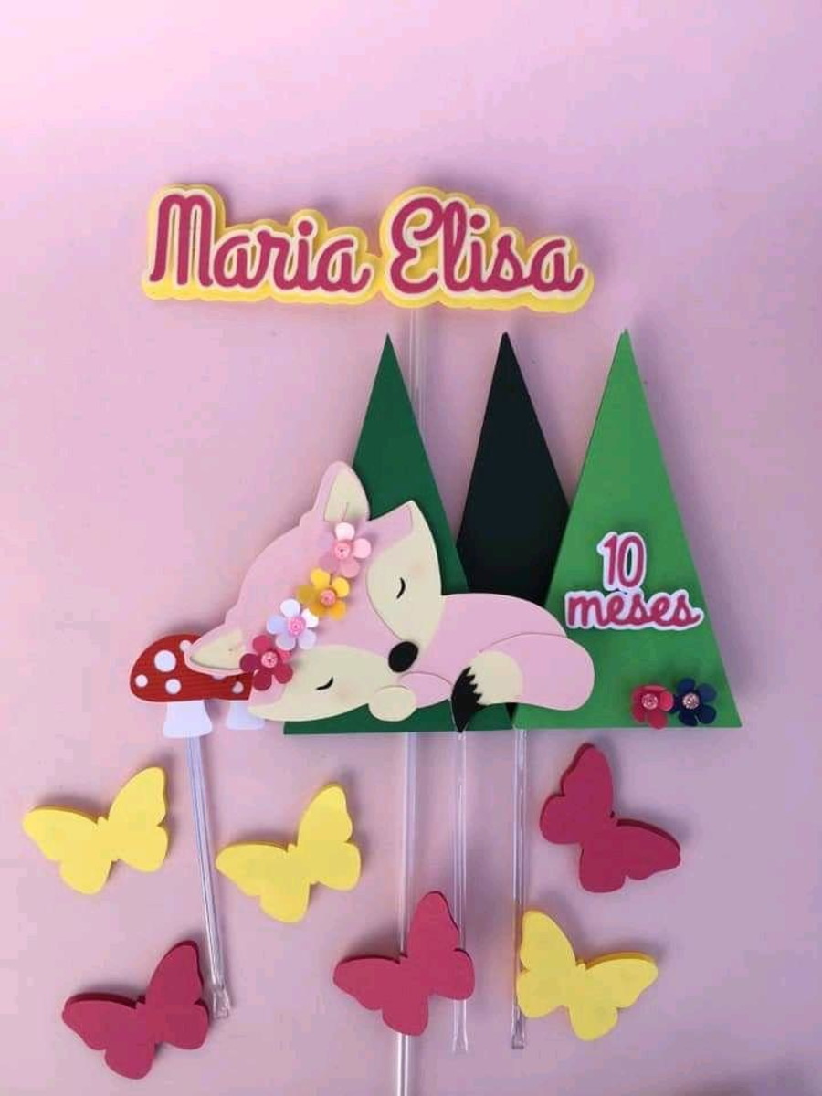 Arquivo De Corte Silhouette- Topo De Bolo Raposa Camadas