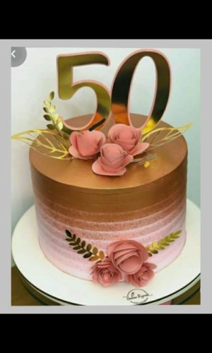 Arquivo de Corte Studio- Topo 50 com Flores (r275)
