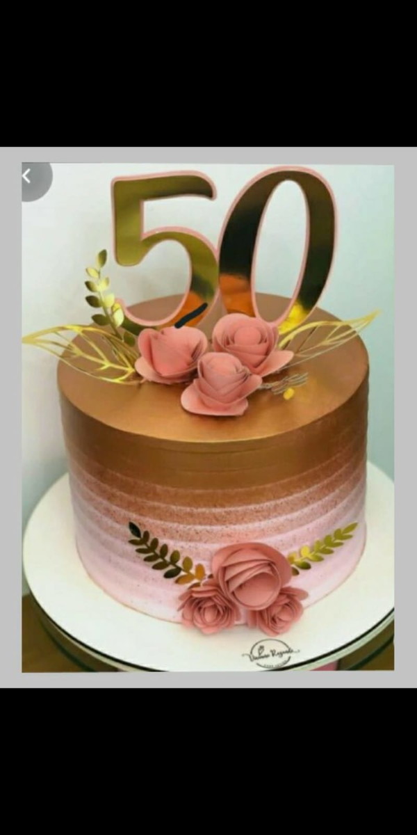 Arquivo de Corte Studio- Topo 50 com Flores (r275)