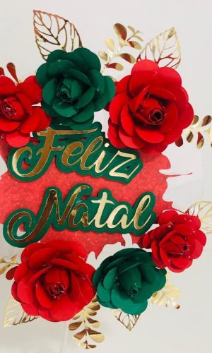 Arquivo de corte STUDIO- Topo Flutuante com flores (R213)