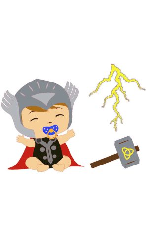 Arquivo de Corte Thor Baby Topo de Bolo