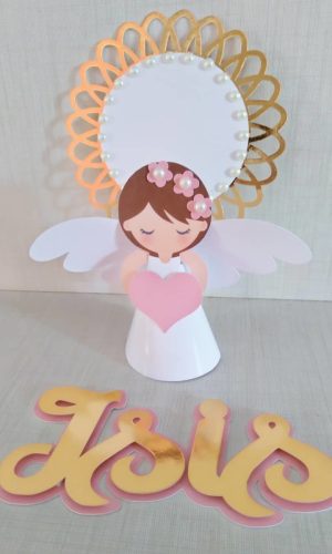 Arquivo de corte topo batizado Anjo 3D
