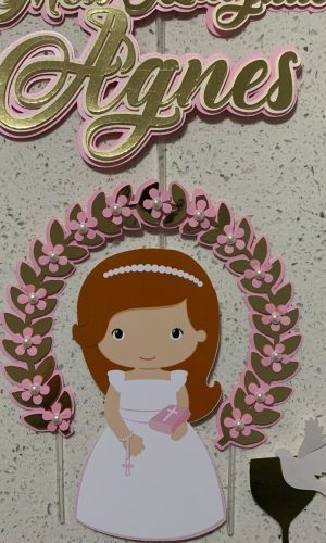Arquivo de corte Topo Batizado Menina