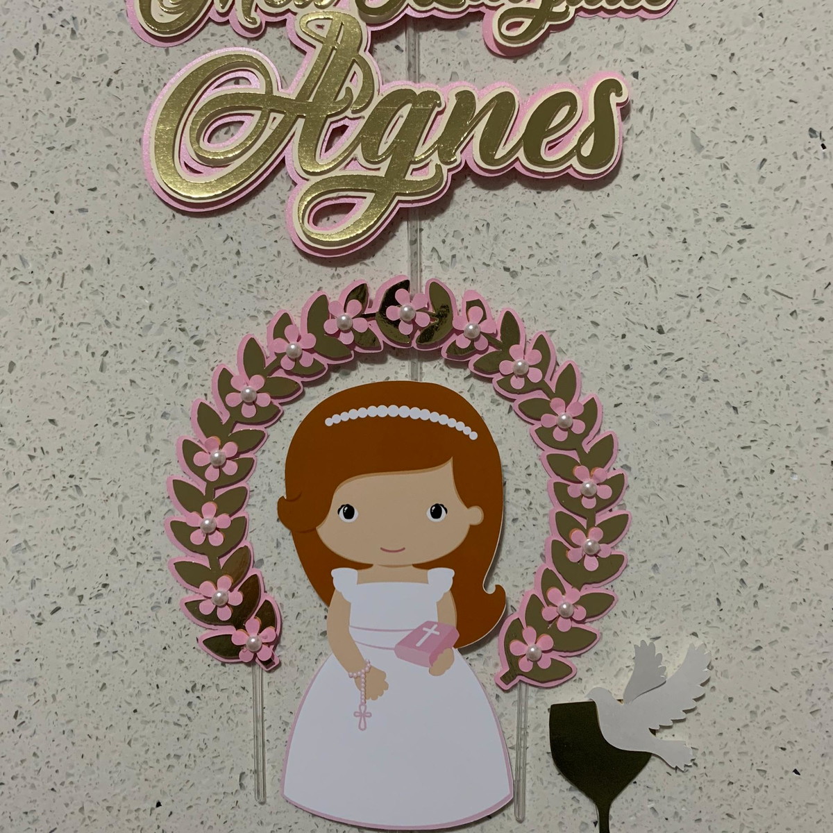 Arquivo de corte Topo Batizado Menina
