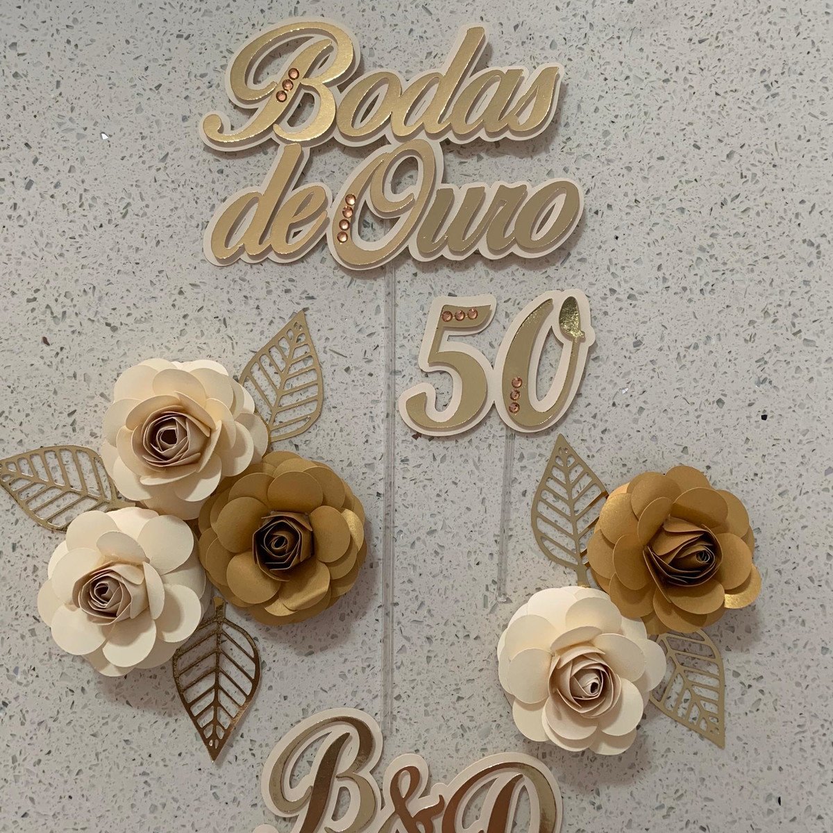Arquivo de Corte Topo Bodas de Ouro - Imagem 2