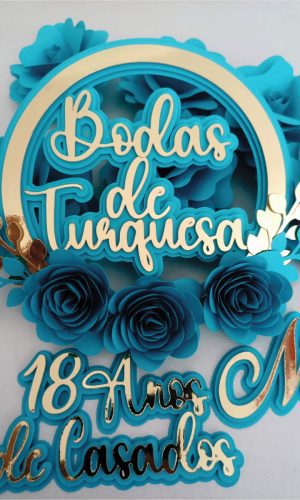 Arquivo de Corte Topo Bodas de Turquesa
